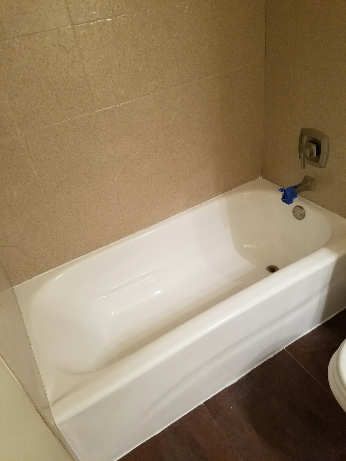 Beautifully reglazed porcelain bathtub